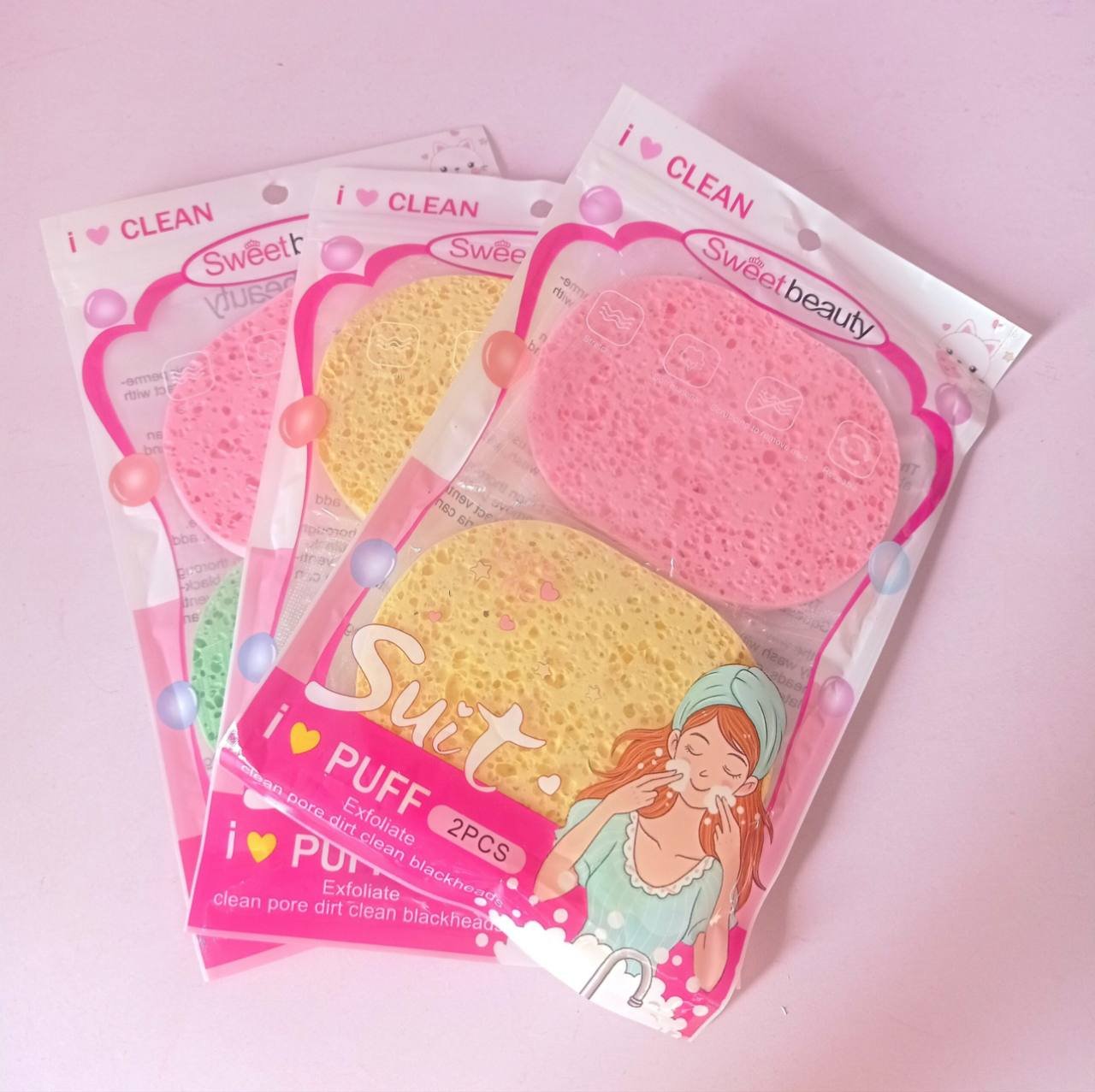 💛 Pack de 2 Esponjas exfoliantes