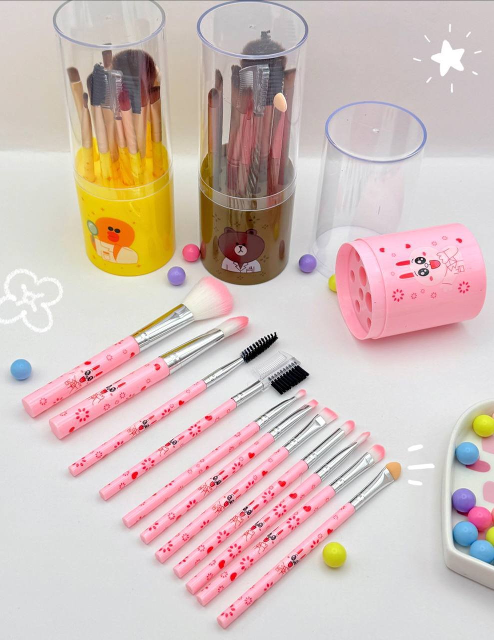 Set de brochas + porta brochas