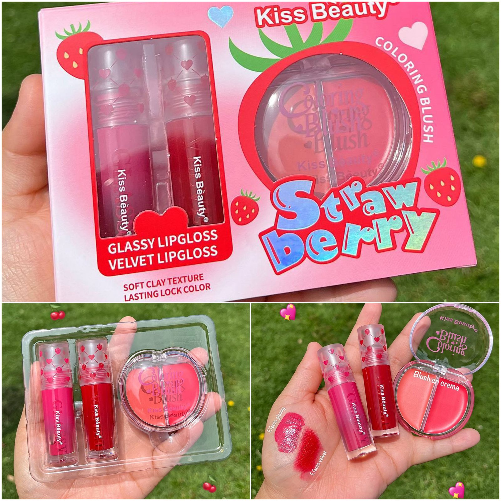 Hermoso set strawberry 🍓😲 Original de kiss beauty💕
