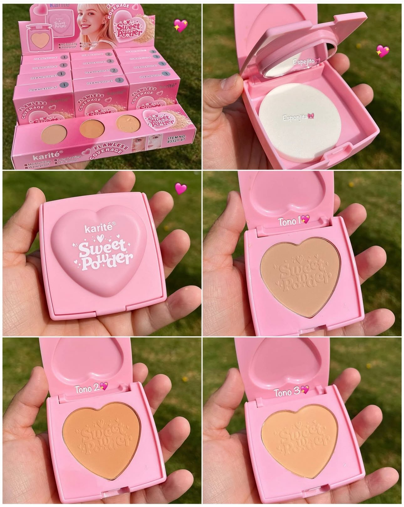 💓 Polvo compacto corazón 💓 Karite🫢