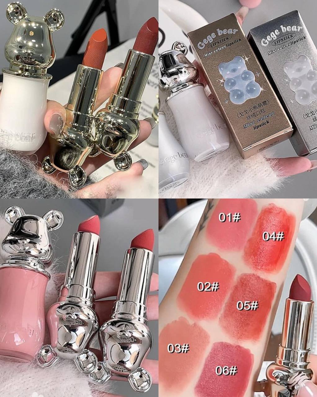 💖LABIAL EN BARRA  DE TERCIOPELO💖 Original Gege Bear✨