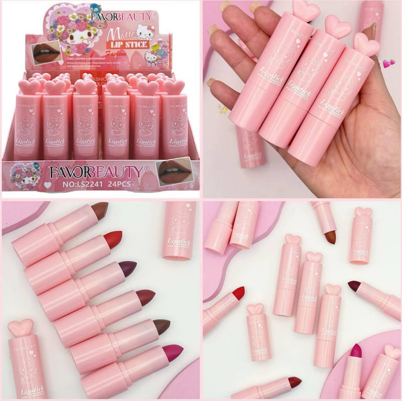 💋Labiales  en barra 😘 Presentación de hello Kitty 💗🙆🏼‍♀️
