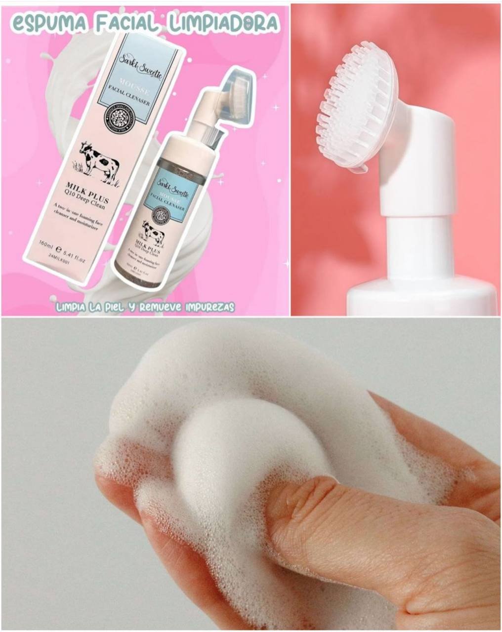 🌸 ESPUMA FACIAL DE LECHE 🌸